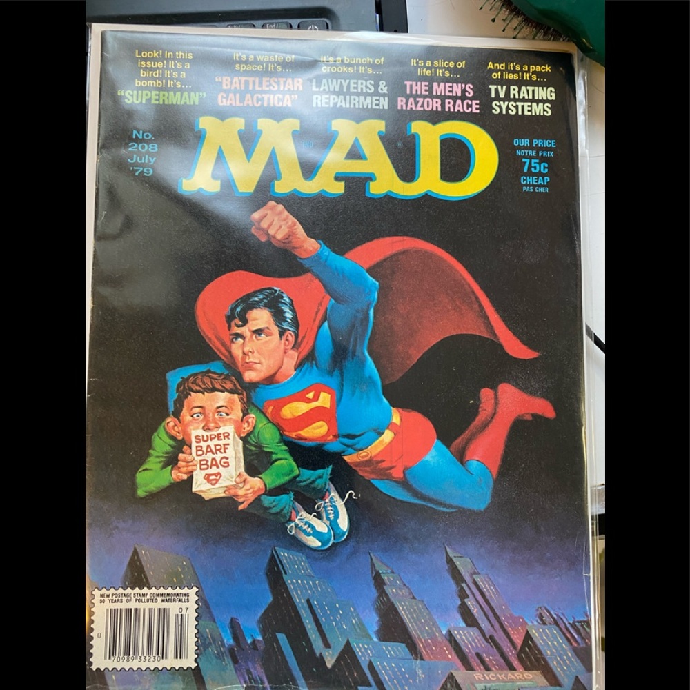 1979 July MAD Magazine No. 208 superman-Battlestar